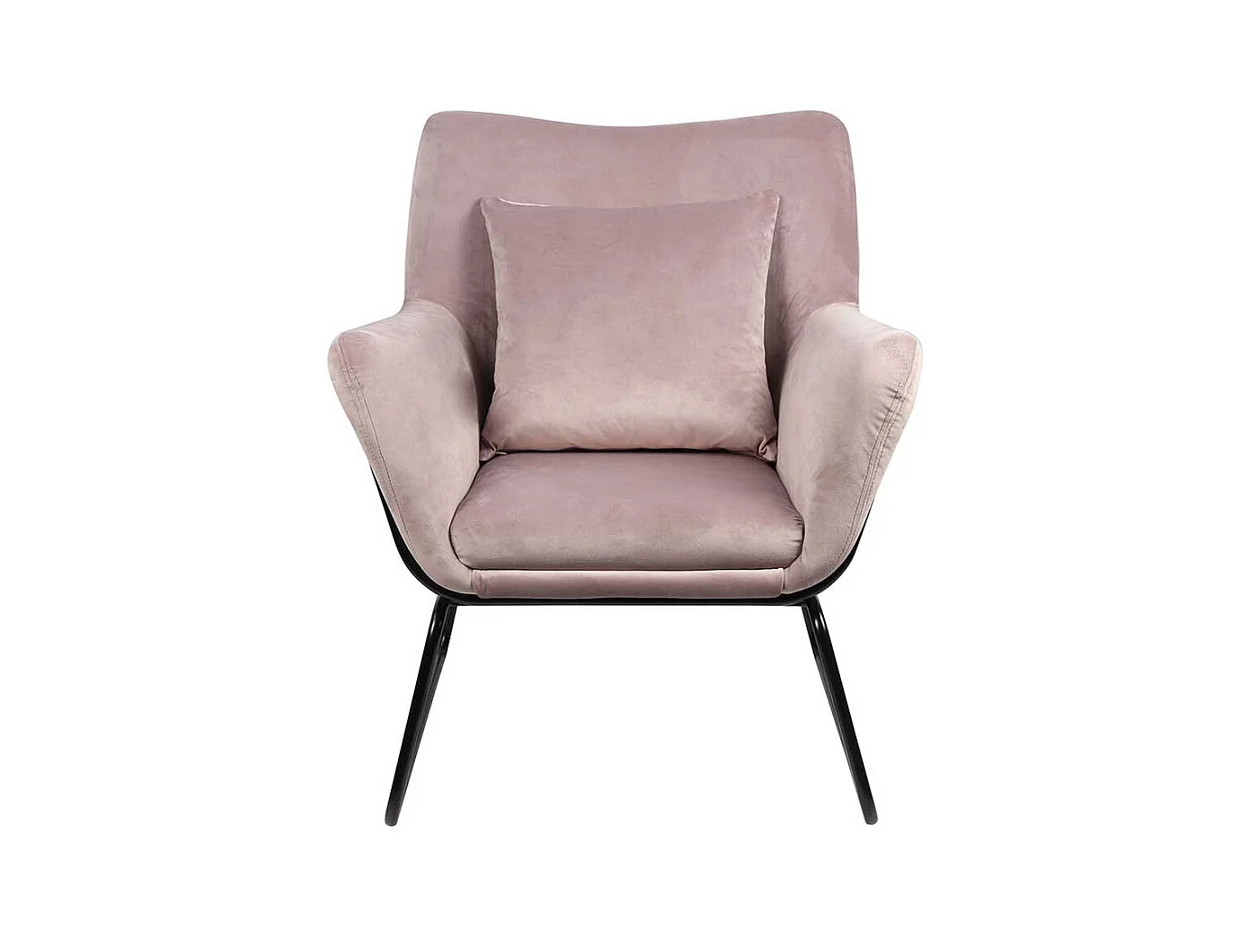 Kleiner Einzelsessel in Rosa Bezug aus Samt