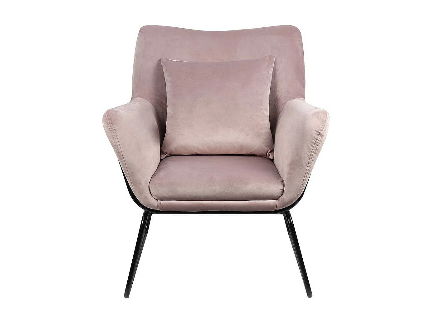 Kleiner Einzelsessel in Rosa Bezug aus Samt