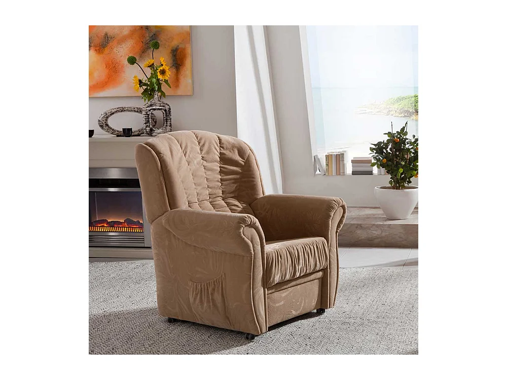 TV Sessel mit Federkern beige