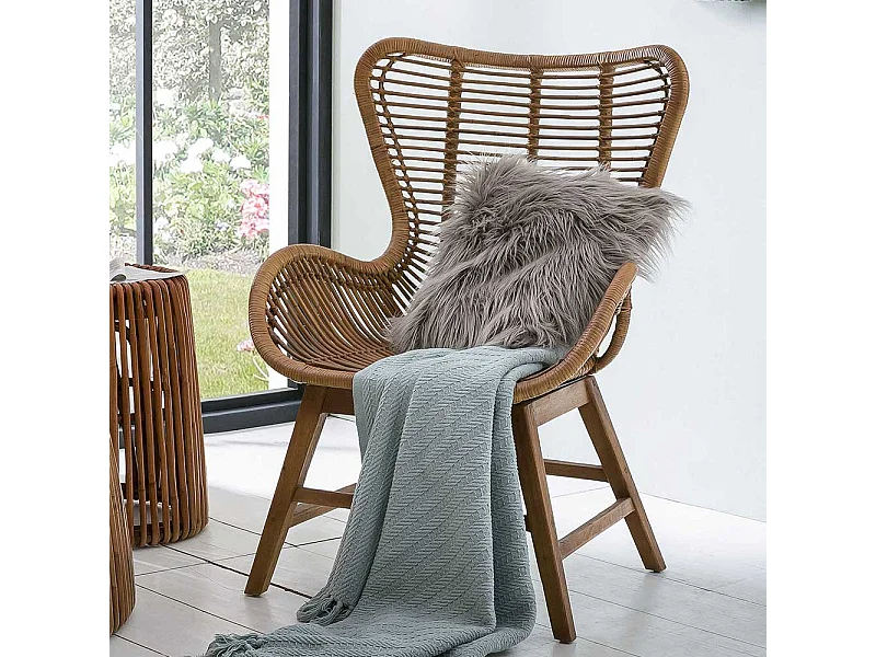 Sessel aus Teak Recyclingholz Landhausstil