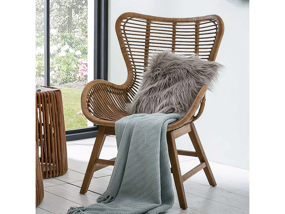 Sessel aus Teak Recyclingholz Landhausstil