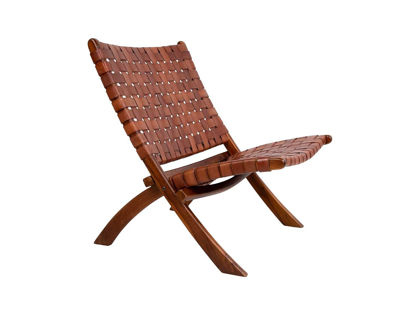 Einzelsessel in Braun Echtleder Landhausstil