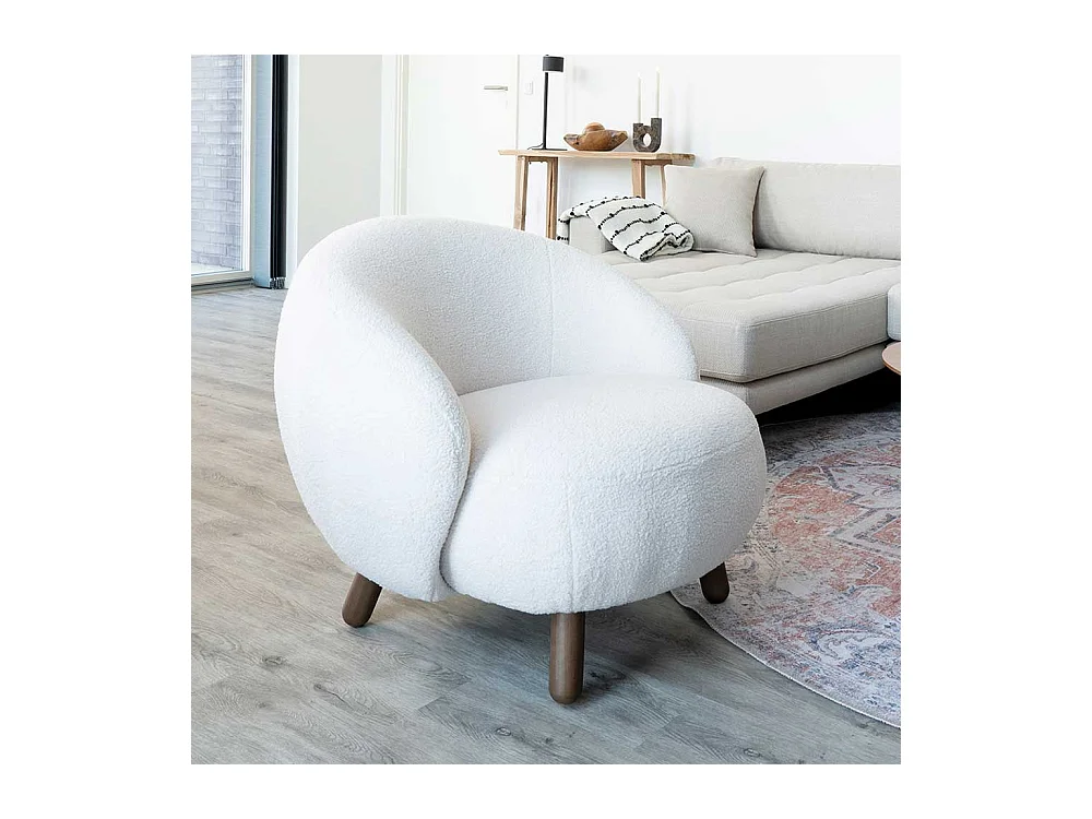 Lounge Sessel in Offwhite Skandi Design