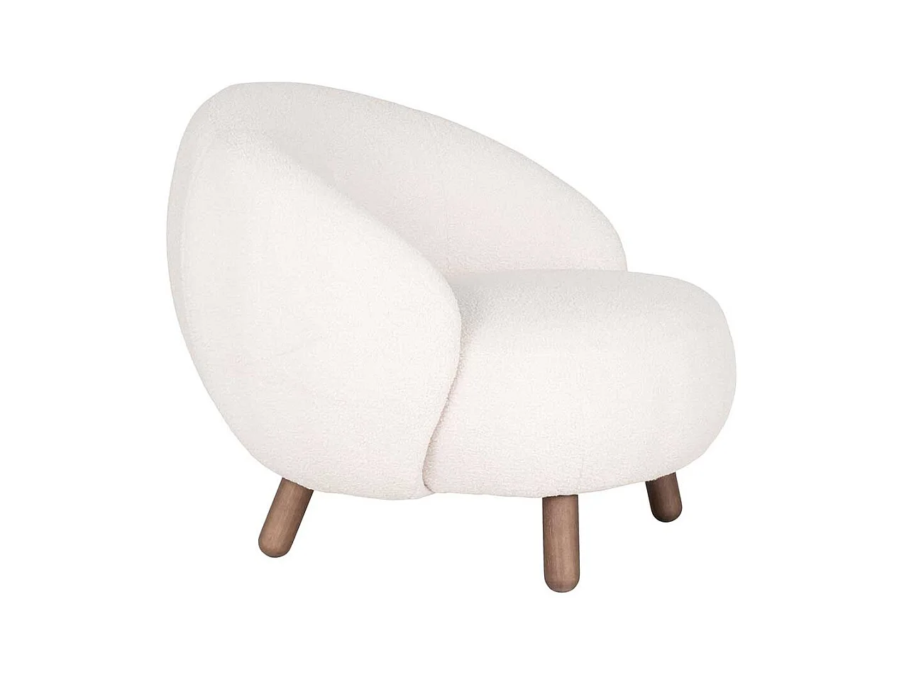 Lounge Sessel in Offwhite Skandi Design