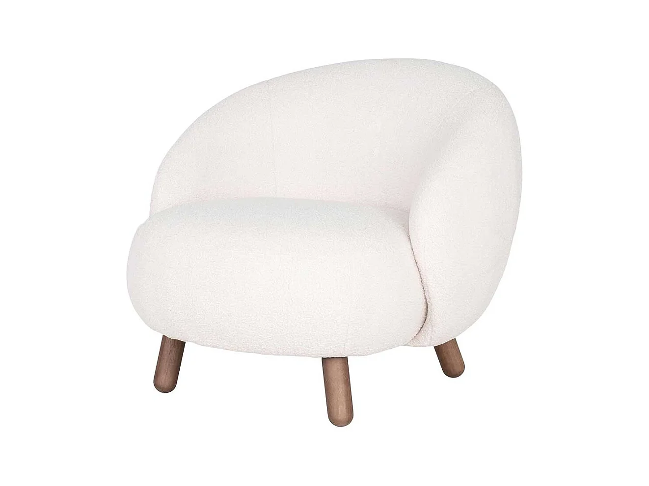 Lounge Sessel in Offwhite Skandi Design