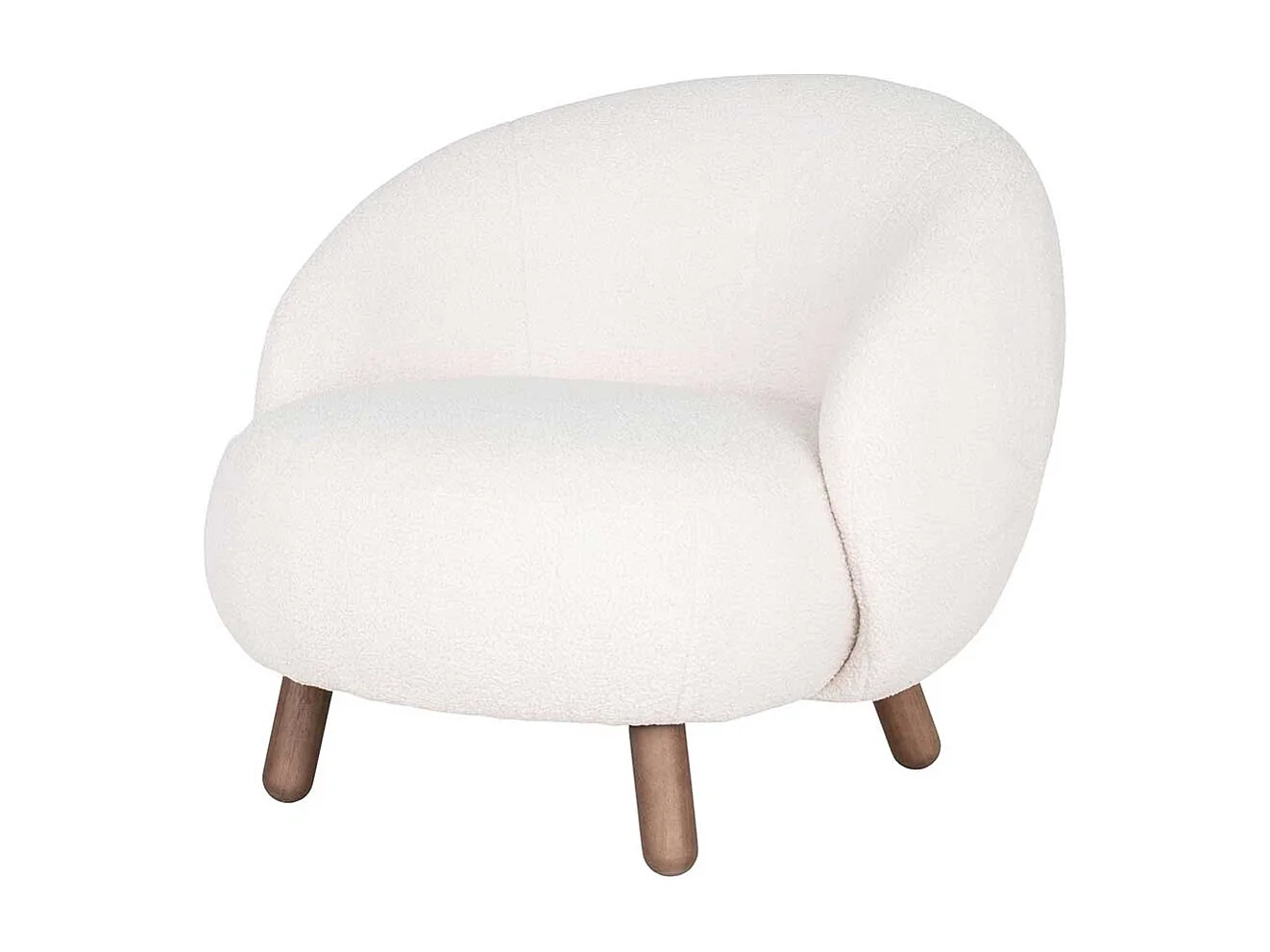 Lounge Sessel in Offwhite Skandi Design