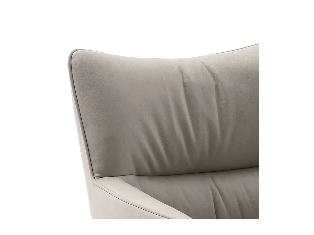 Esstischsessel Leder in modernem Design Gestell aus Edelstahl (2er Set)