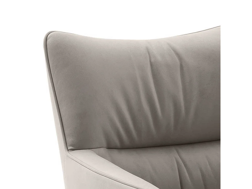 Esstischsessel Leder in modernem Design Gestell aus Edelstahl (2er Set)