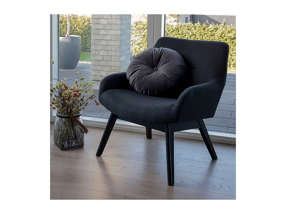 Armlehnensessel in Dunkelgrau Retro Design