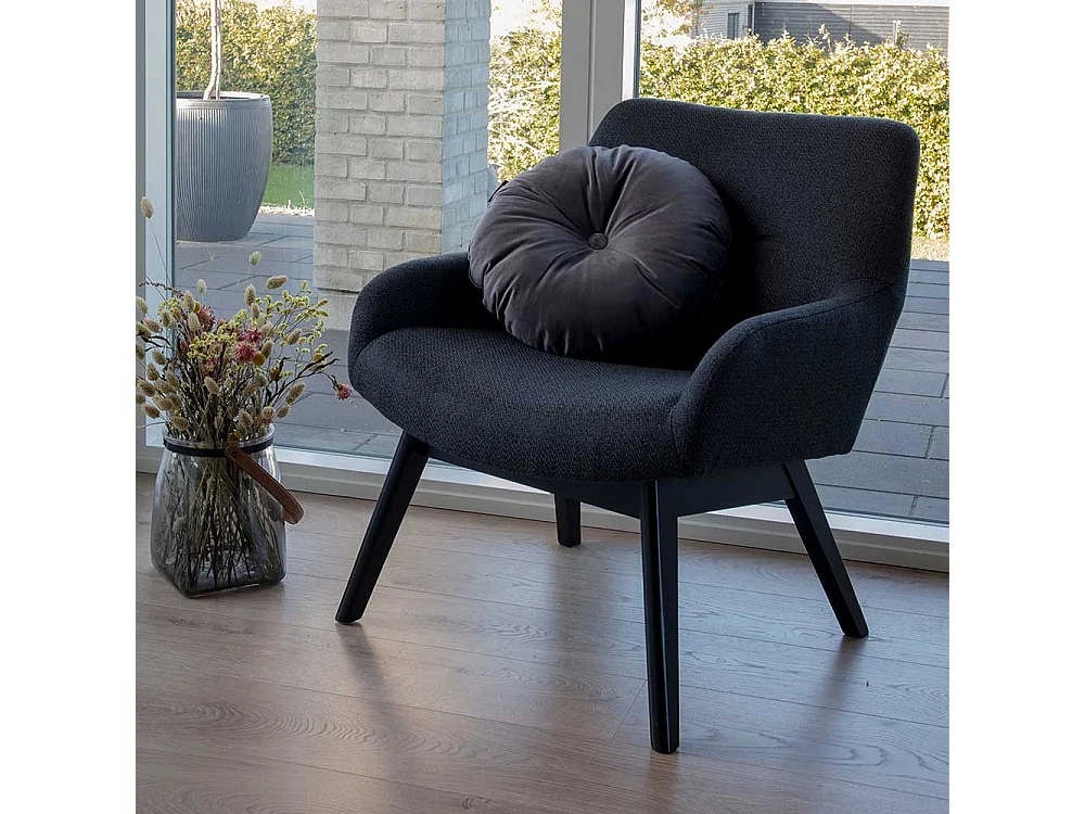 Armlehnensessel in Dunkelgrau Retro Design