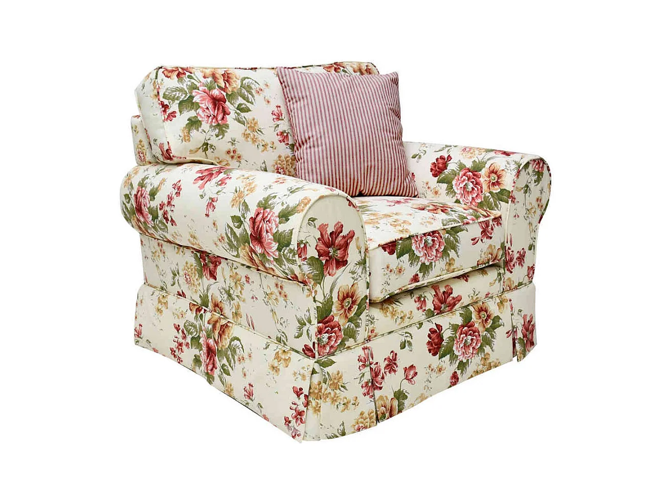 Wohnzimmer Sessel im Landhausstil Blumen Motiv