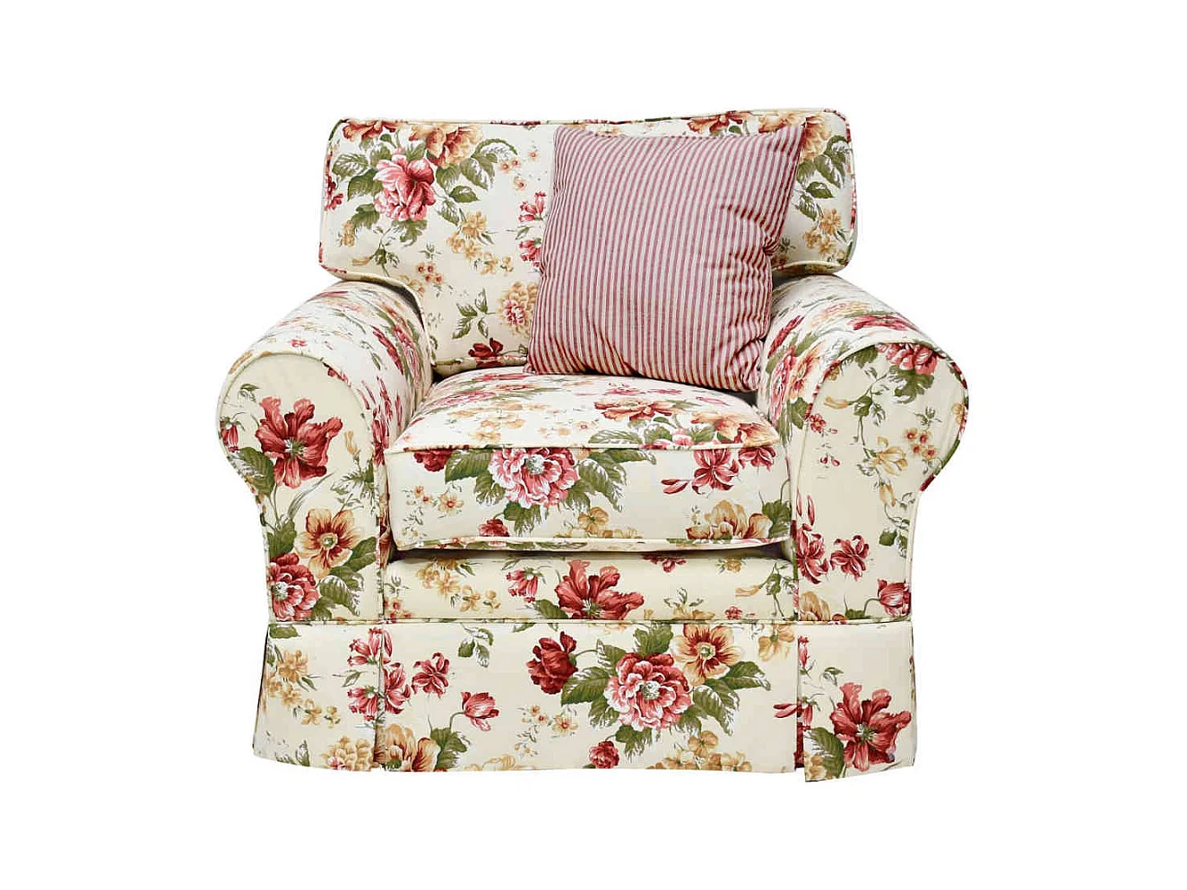 Wohnzimmer Sessel im Landhausstil Blumen Motiv