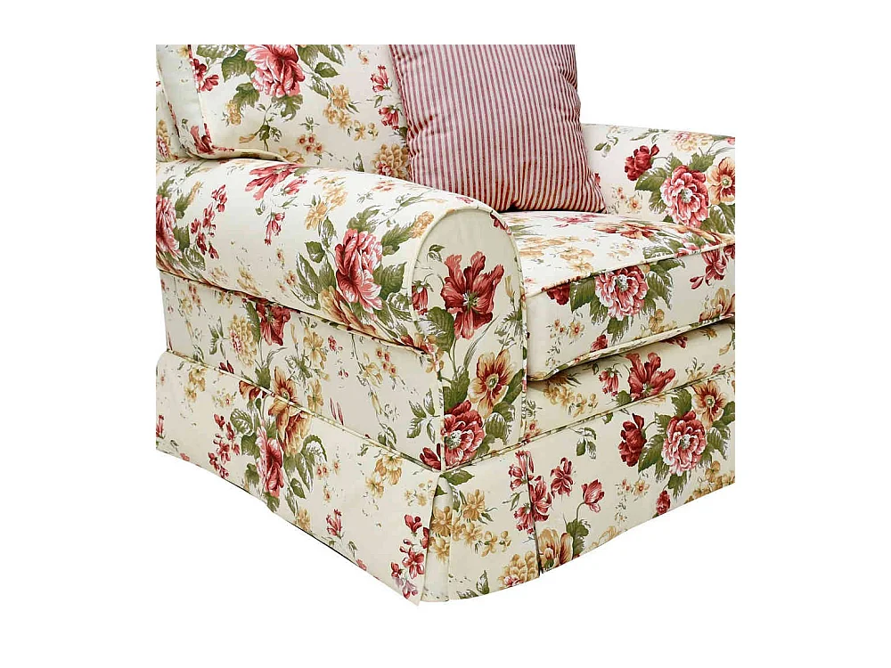 Wohnzimmer Sessel im Landhausstil Blumen Motiv