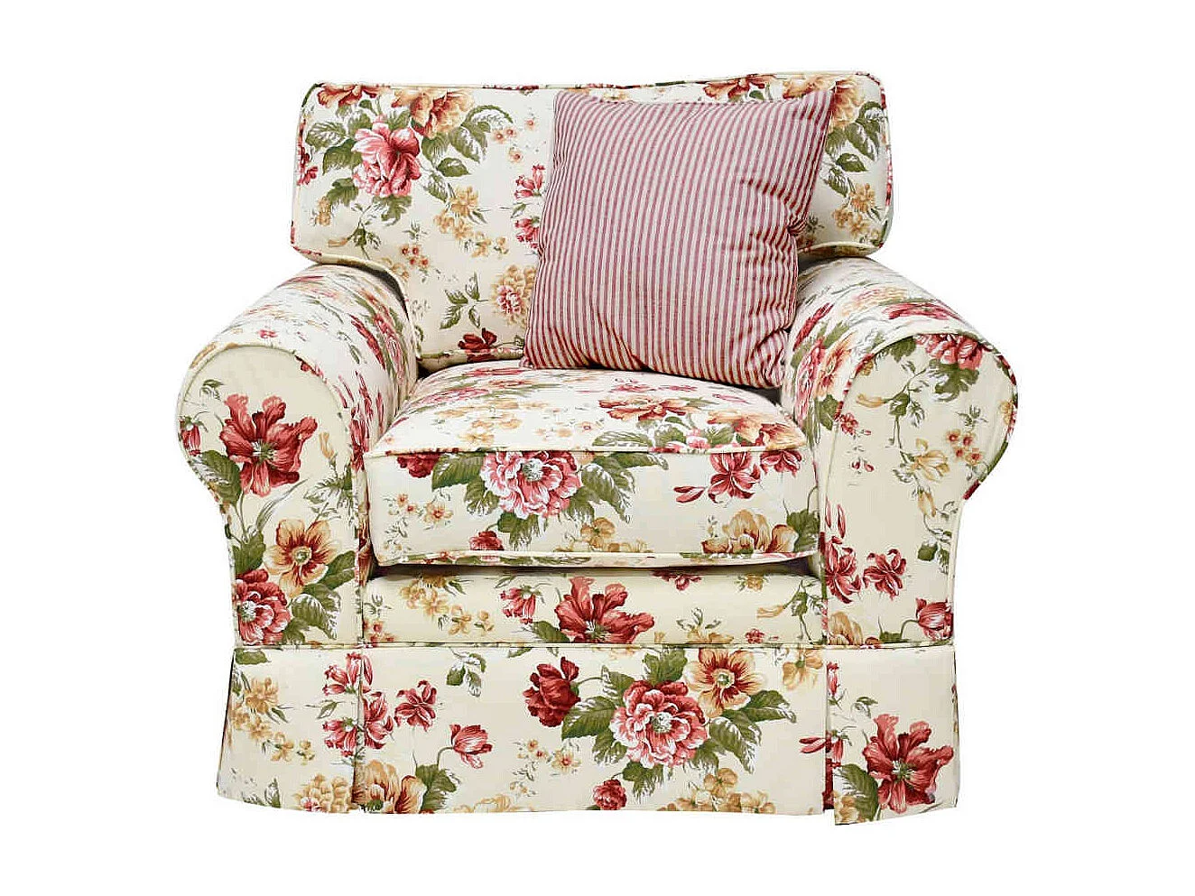 Wohnzimmer Sessel im Landhausstil Blumen Motiv