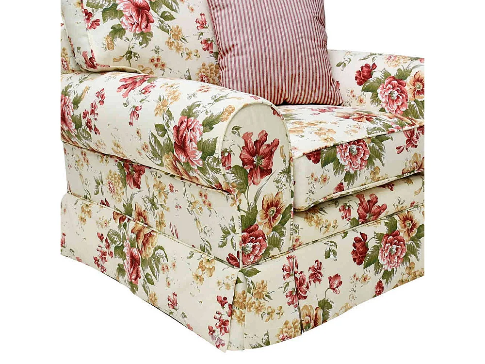 Wohnzimmer Sessel im Landhausstil Blumen Motiv