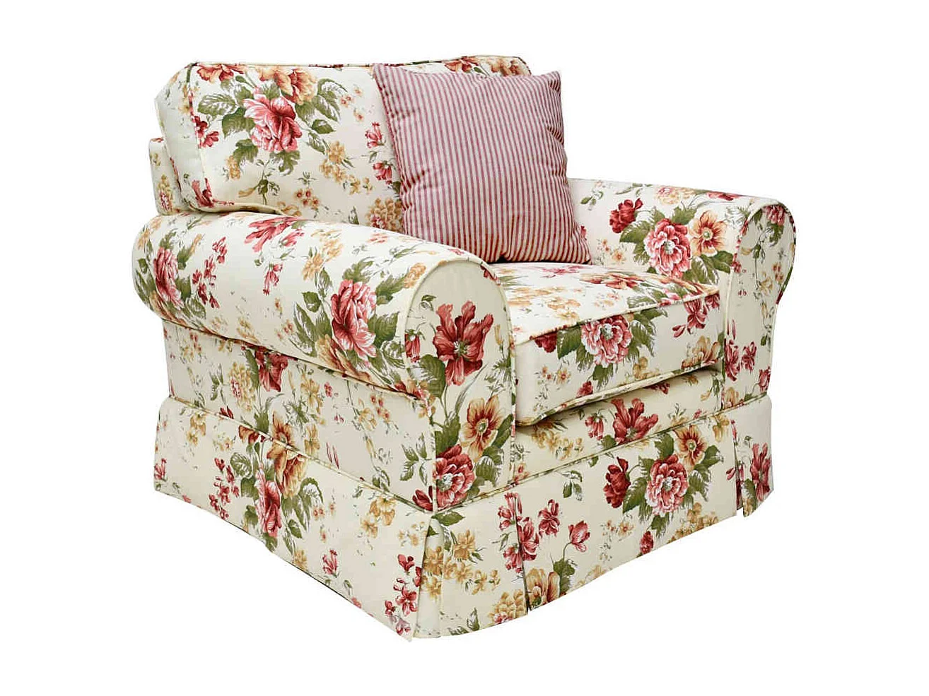 Wohnzimmer Sessel im Landhausstil Blumen Motiv