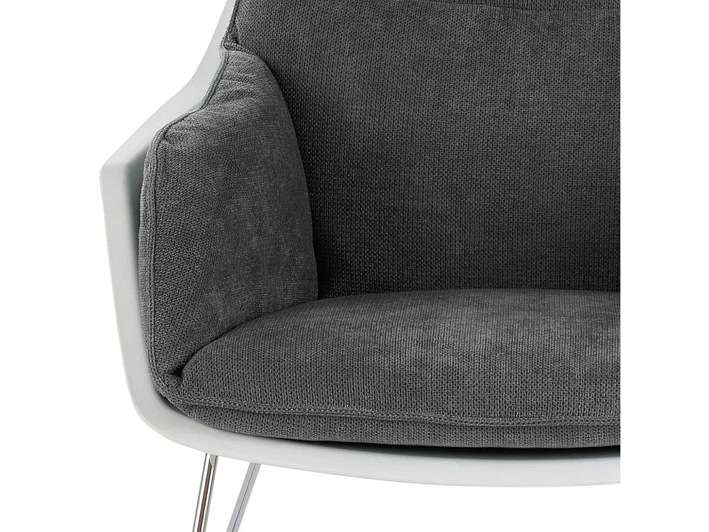 Kunststoff Schalen Sessel im Retrostil Schaumstoffpolsterung (2er Set)