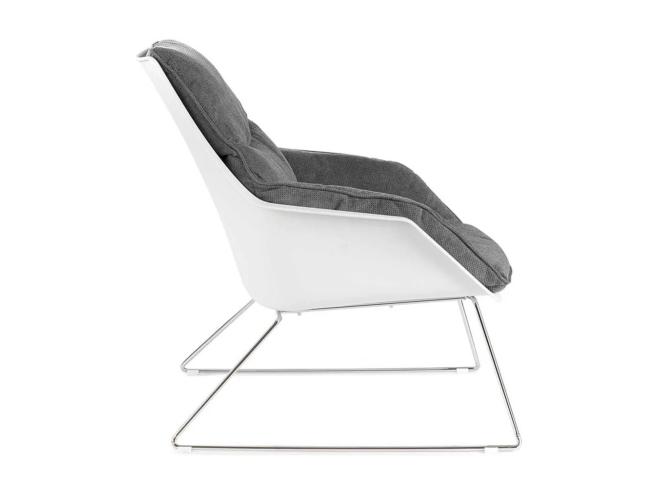 Kunststoff Schalen Sessel im Retrostil Schaumstoffpolsterung (2er Set)