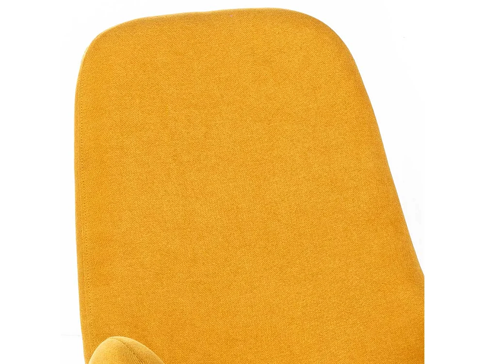 Wohnzimmersessel Retro drehbar in Gelb Webstoff Armlehnen