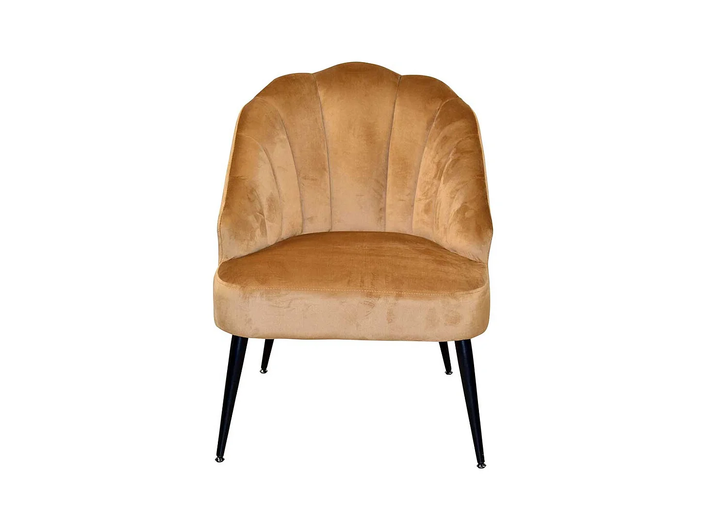 Samtsessel in Beige & Schwarz Retrostil