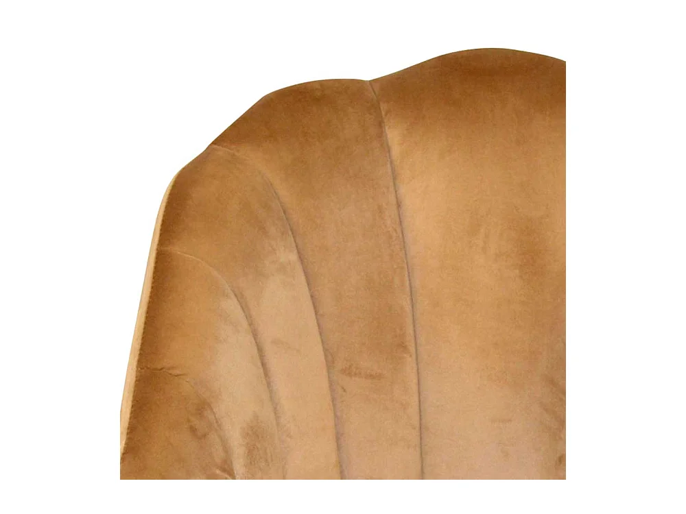 Samtsessel in Beige & Schwarz Retrostil