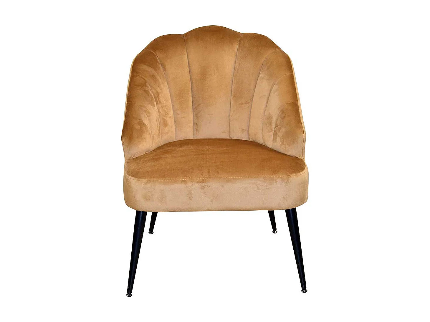 Samtsessel in Beige & Schwarz Retrostil