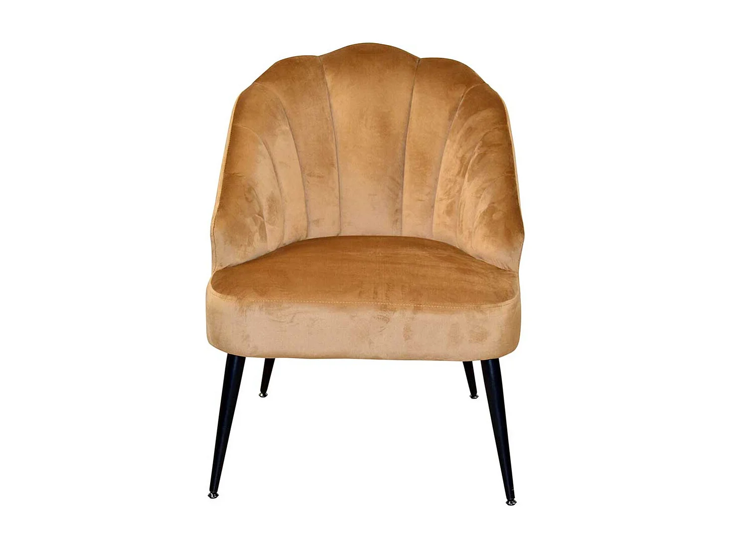 Samtsessel in Beige & Schwarz Retrostil