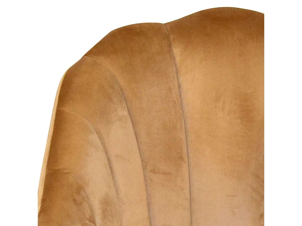 Samtsessel in Beige & Schwarz Retrostil