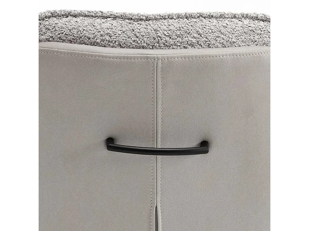 Polsterstuhl Set Esszimmer in Grau und Schwarz Spider Gestell aus Metall (2er Set)