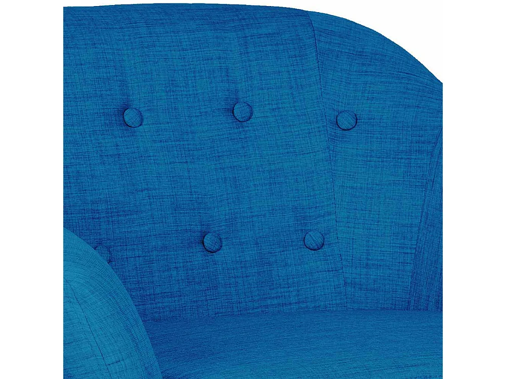 Retro Sessel in Blau Webstoff