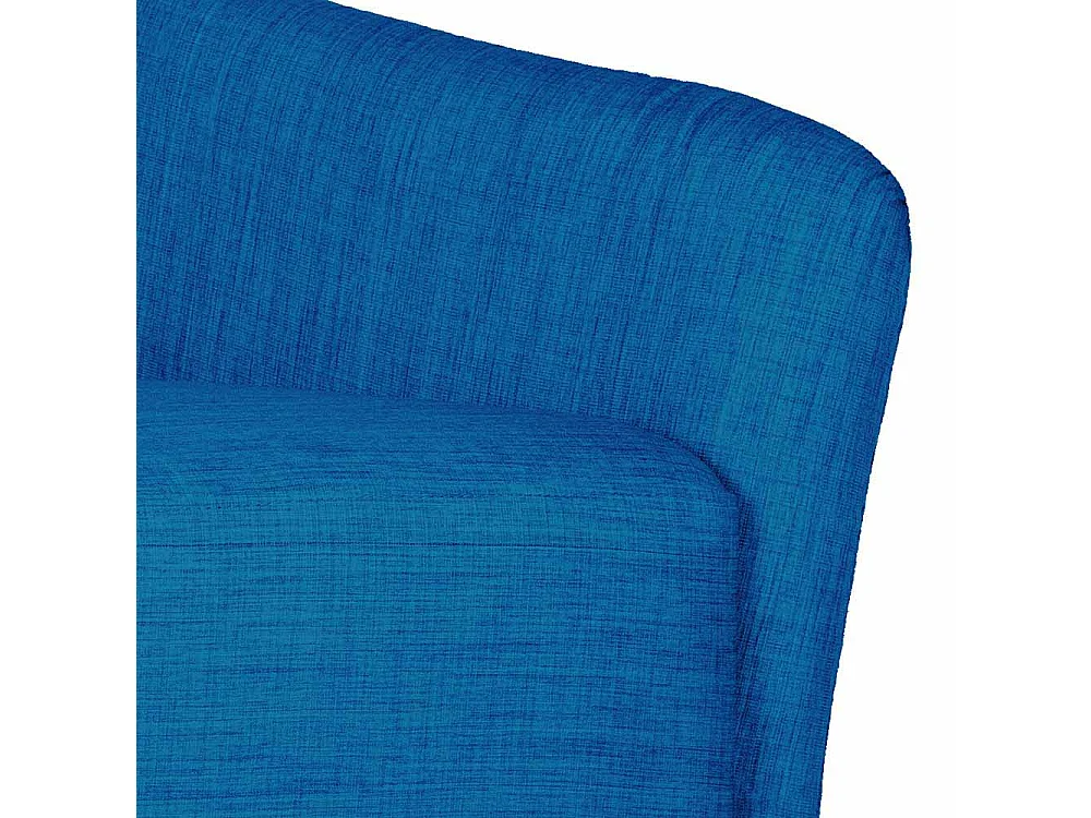 Retro Sessel in Blau Webstoff