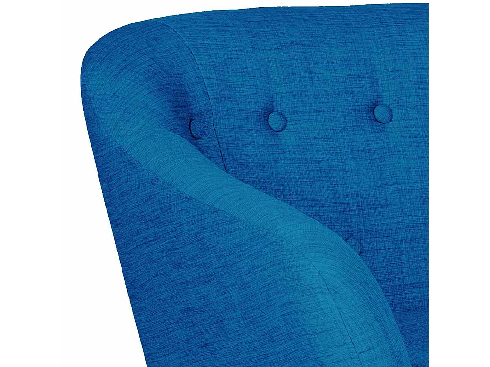 Retro Sessel in Blau Webstoff