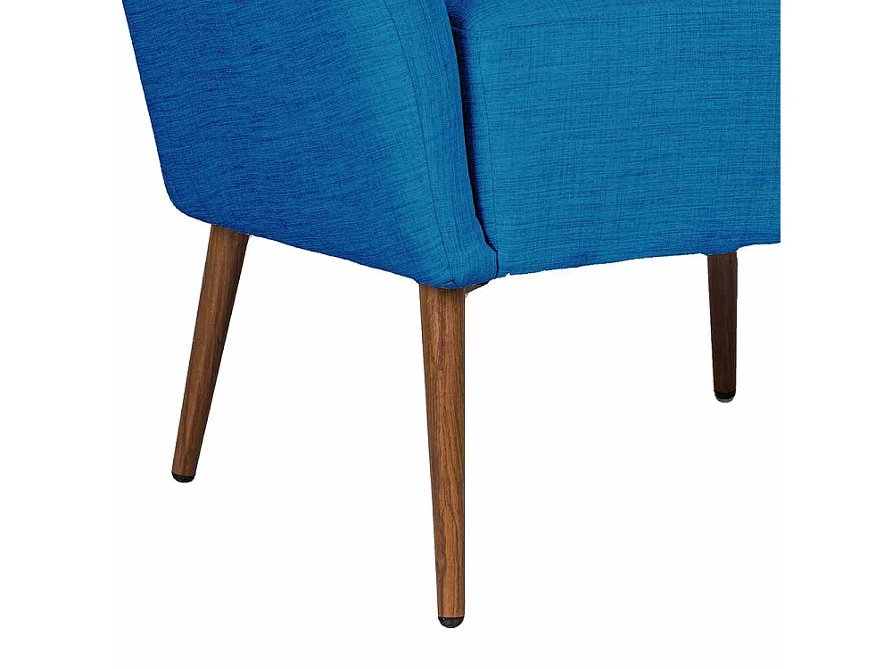 Retro Sessel in Blau Webstoff