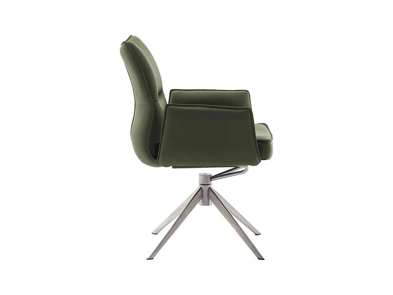 Esszimmerstuhl Armlehnstuhl aus Echtleder mit Gestell aus Metall (2er Set)