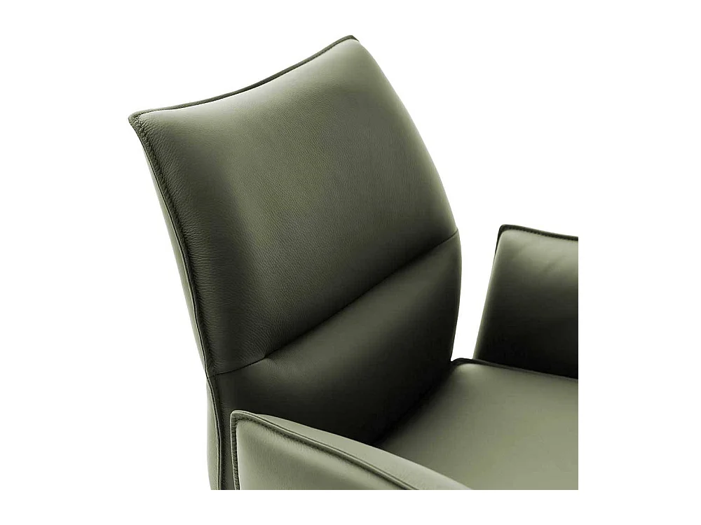 Esszimmerstuhl Armlehnstuhl aus Echtleder mit Gestell aus Metall (2er Set)