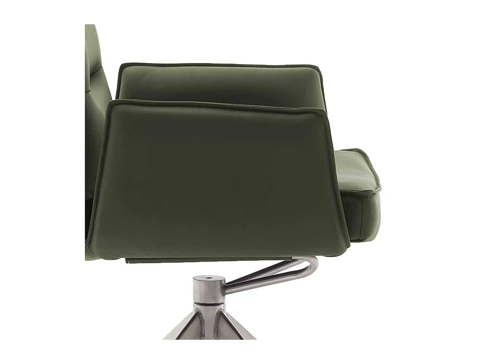 Esszimmerstuhl Armlehnstuhl aus Echtleder mit Gestell aus Metall (2er Set)