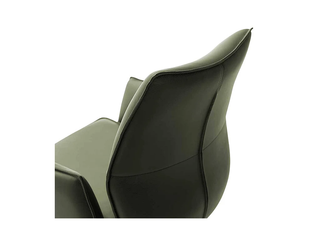 Esszimmerstuhl Armlehnstuhl aus Echtleder mit Gestell aus Metall (2er Set)