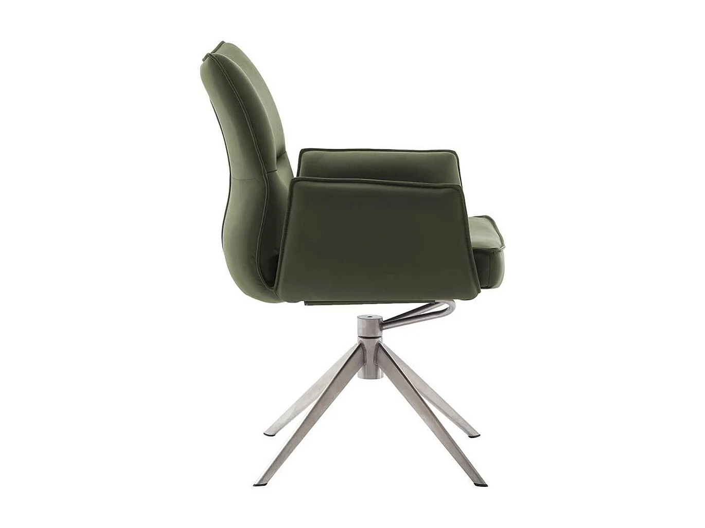 Esszimmerstuhl Armlehnstuhl aus Echtleder mit Gestell aus Metall (2er Set)