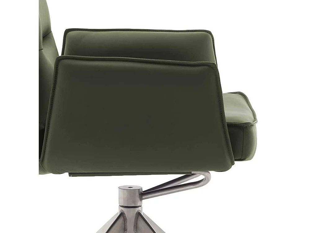 Esszimmerstuhl Armlehnstuhl aus Echtleder mit Gestell aus Metall (2er Set)