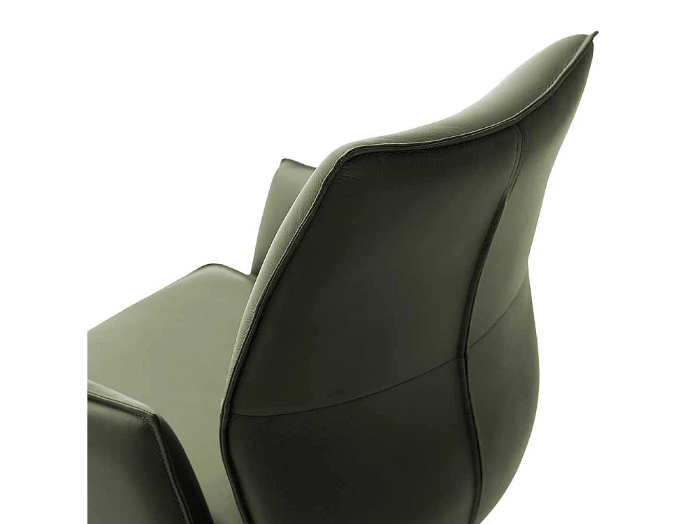 Esszimmerstuhl Armlehnstuhl aus Echtleder mit Gestell aus Metall (2er Set)