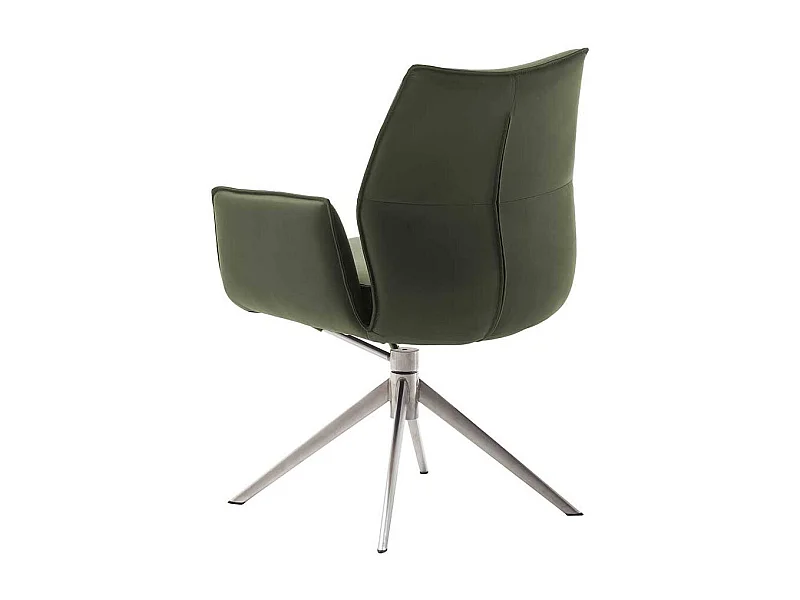 Esszimmerstuhl Armlehnstuhl aus Echtleder mit Gestell aus Metall (2er Set)