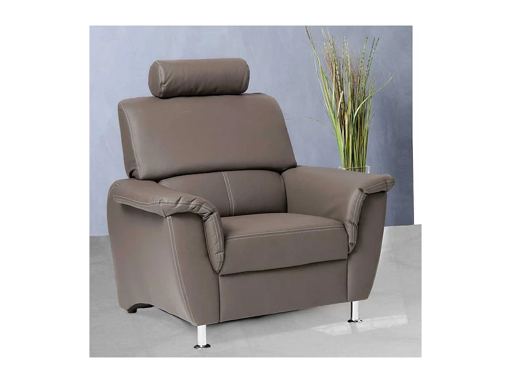 TV Sessel in Braun mit Kopfstütze