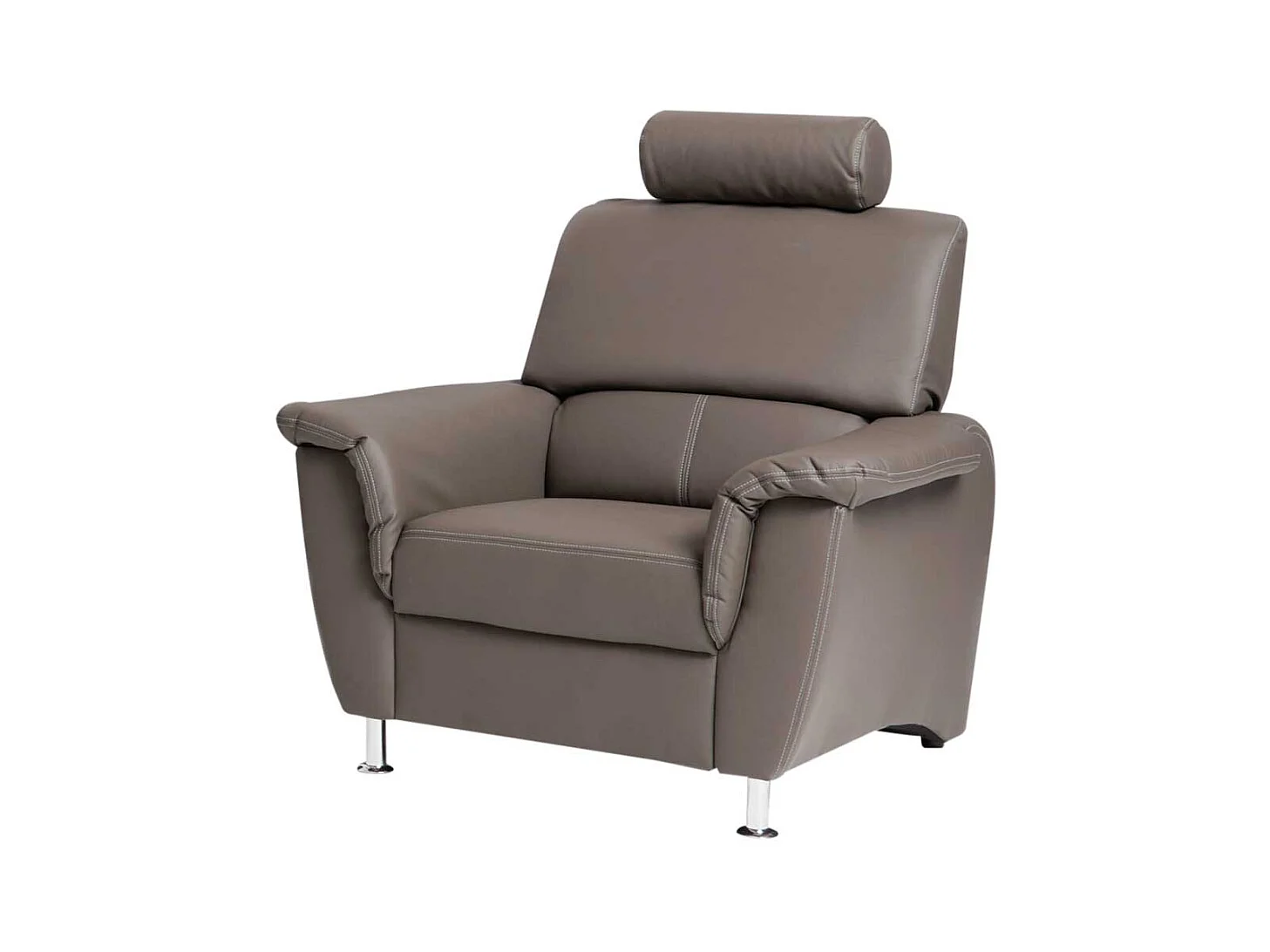 TV Sessel in Braun mit Kopfstütze