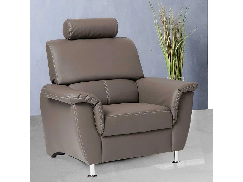 TV Sessel in Braun mit Kopfstütze