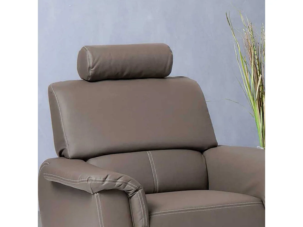 TV Sessel in Braun mit Kopfstütze