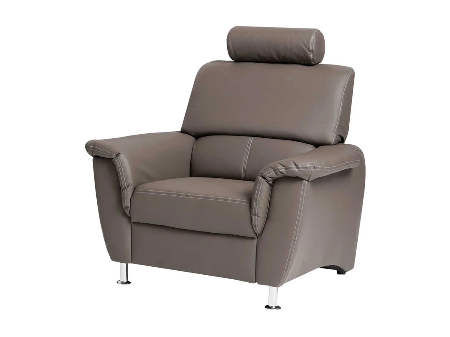 TV Sessel in Braun mit Kopfstütze