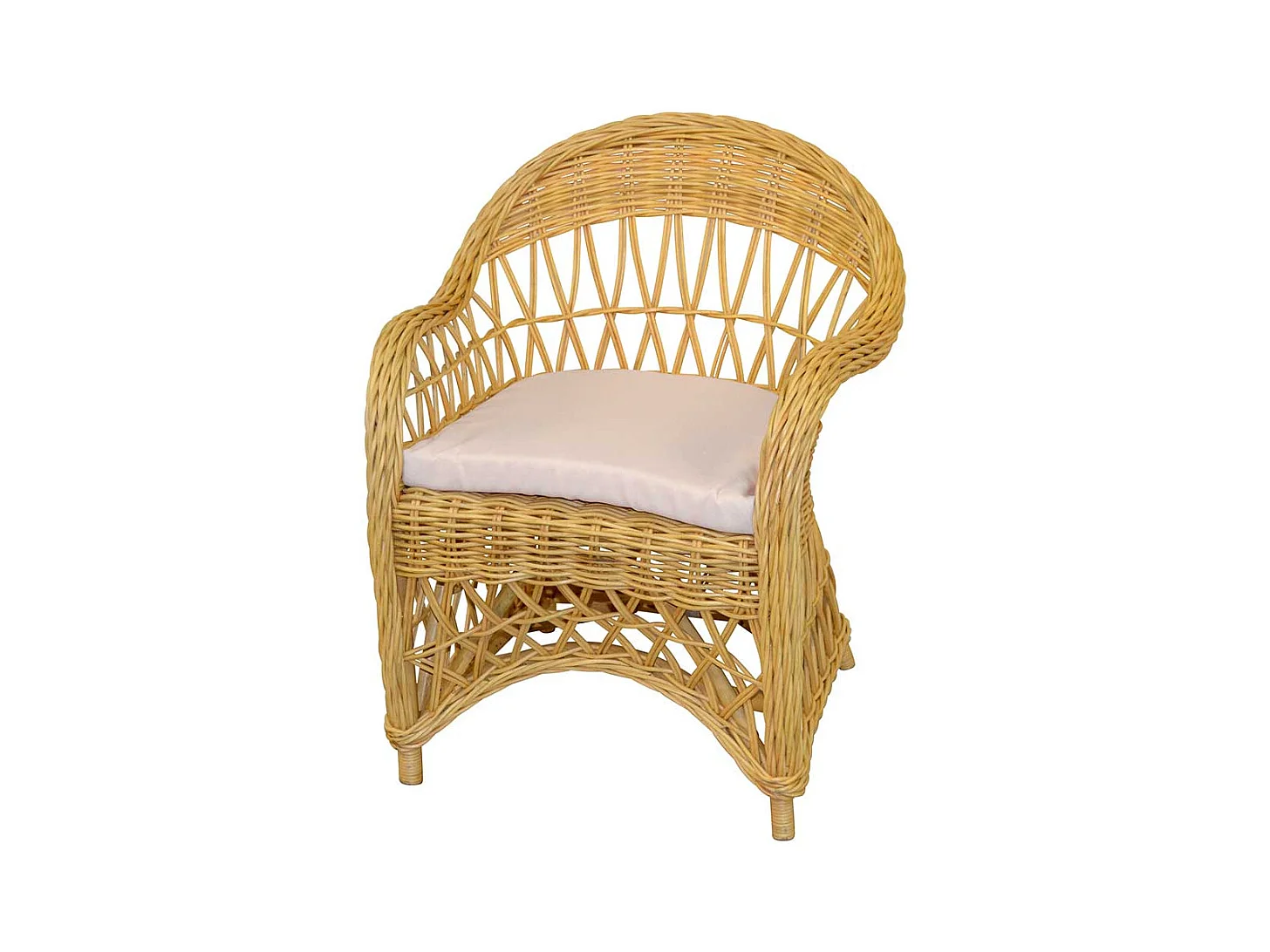 Korbsessel Rattan Geflecht natur 45 cm Sitzh�he
