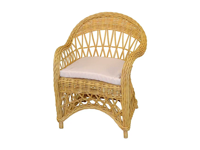 Korbsessel Rattan Geflecht natur 45 cm Sitzhöhe