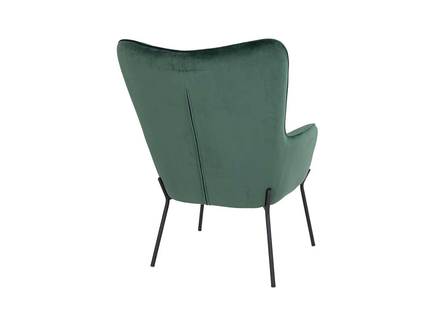 Armlehnsessel in Dunkelgrün Samt Skandi Design