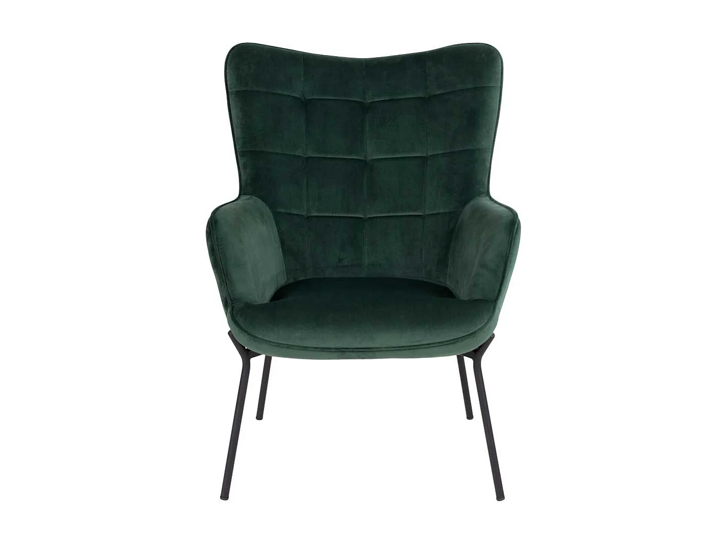 Armlehnsessel in Dunkelgrün Samt Skandi Design
